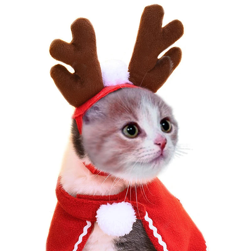 Christmas Cat Headband Christmas Hat Christmas Antlers