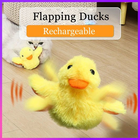 Flapping Duck Cat Toy | Quacks and Flaps its Wings | Interactive Electric Bird Toy for Cats